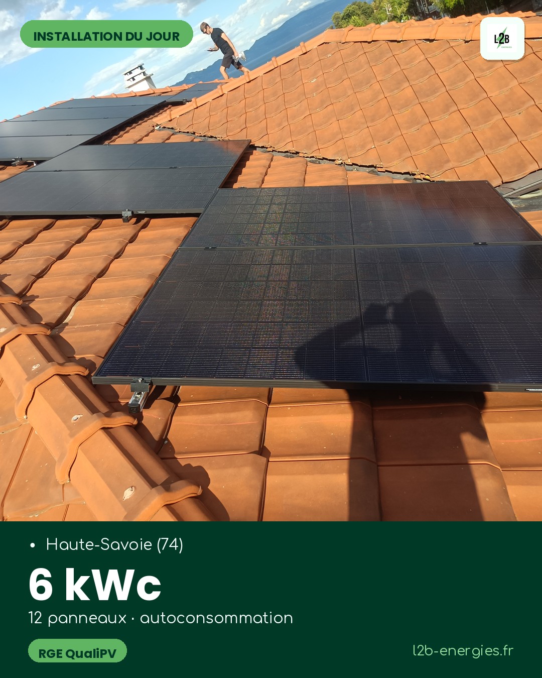 Installation de panneaux solaires 6 kWc en Haute-Savoie (74)